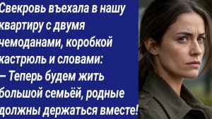 Истории со Смыслом/Свекровь въехала в нашу квартиру с двумя чемоданами, коробкой кастрюль...