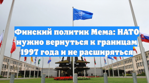 Финский политик Мема: НАТО нужно вернуться к границам 1997 года и не расширяться