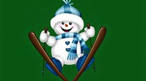 Снеговик балуется хромакей