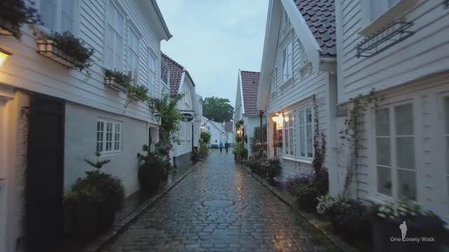 Прогулка под дождем || Ставангер, Норвегия☔⛈️ смотреть онлайн