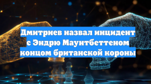 Дмитриев назвал инцидент с Эндрю Маунтбеттеном концом британской короны