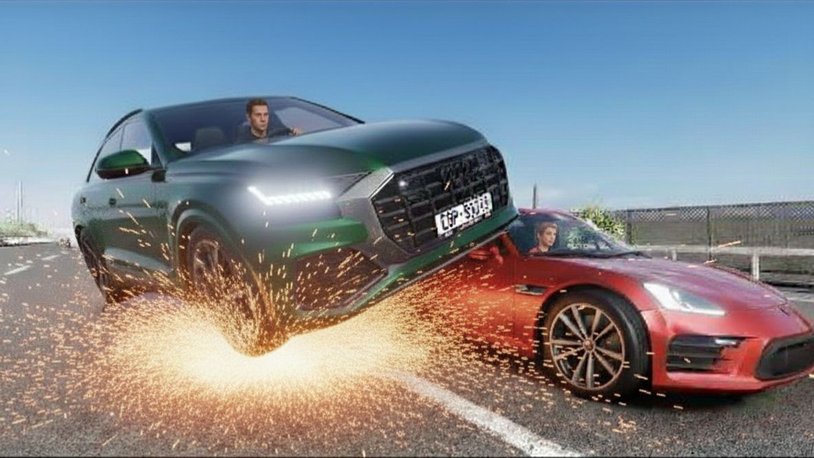 BeamNG Drive - Высокоскоростные автомобильные аварии смотреть онлайн