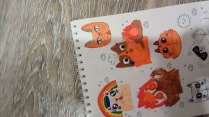 моя сестра разукрасила рисуночки котика