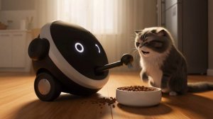 "Пылесос против кота: кто победит? 😼"