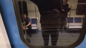 Москва. Поездка на метро-поезде 81-714.5М по Кольцевой линии