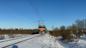 «Лыжная стрела!» Электропоезд ЭР2К-901 «Юность» на перегоне, 2026 год