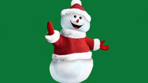 Снеговик говорит хромакей