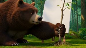 Медведь смотрит Боба Росса 🐻🎨🌲
