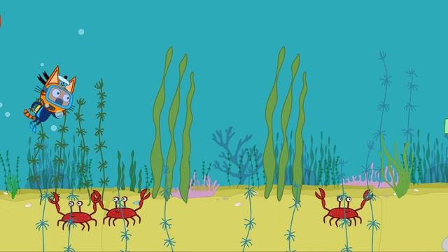 Три Кота Дайвинг | Игра Для Детей | Три Кота Мультфильм