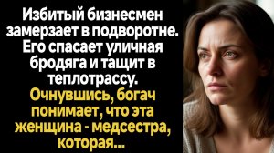 ИСТОРИИ ИЗ ЖИЗНИ/Избитый бизнесмен замерзает в подворотне, его спасает уличная бродяга и тащит в теп