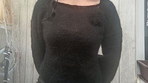 СВИТЕР ПАУТИНКА СПИЦАМИ С БРОШЬЮ🌸