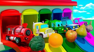 Песенка Азбуки - Колеса в автобусе - Машинка для щенков и грузовик-миксер - Детские песенки