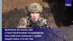 Морпехи из зоны СВО стихотворением поздравили российских бойцов с Днем защитника Отечества