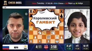 Королевский Гамбит! Ян Непомнящий  -  Сатхвик Адига.