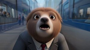 Ленивец опаздывает на Сапсан 🦥🚆😱