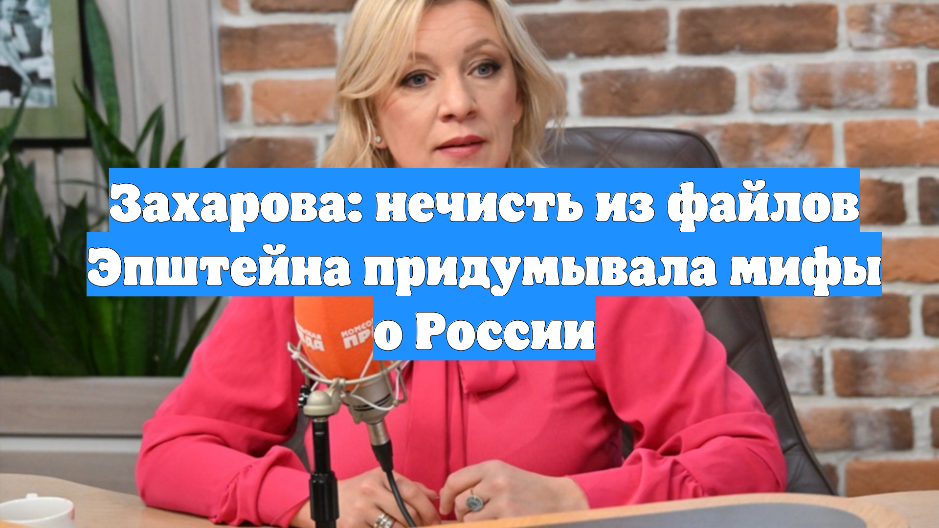 Захарова: нечисть из файлов Эпштейна придумывала мифы о России смотреть онлайн