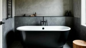 Выделяем акцентную зону вокруг ванны плиткой другого цвета. Так дешевле!