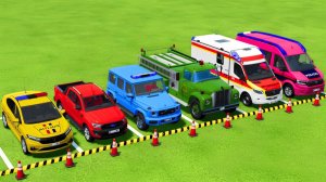 МАШИНКИ ДЛЯ ДЕТЕЙ СКОРАЯ ПОМОЩЬ ПОЛИЦЕЙСКИЙ АВТОМОБИЛЬ ПОЖАРНАЯ МАШИНА ГРУЗОВИКИ СИНИЙ ТРАКТОР