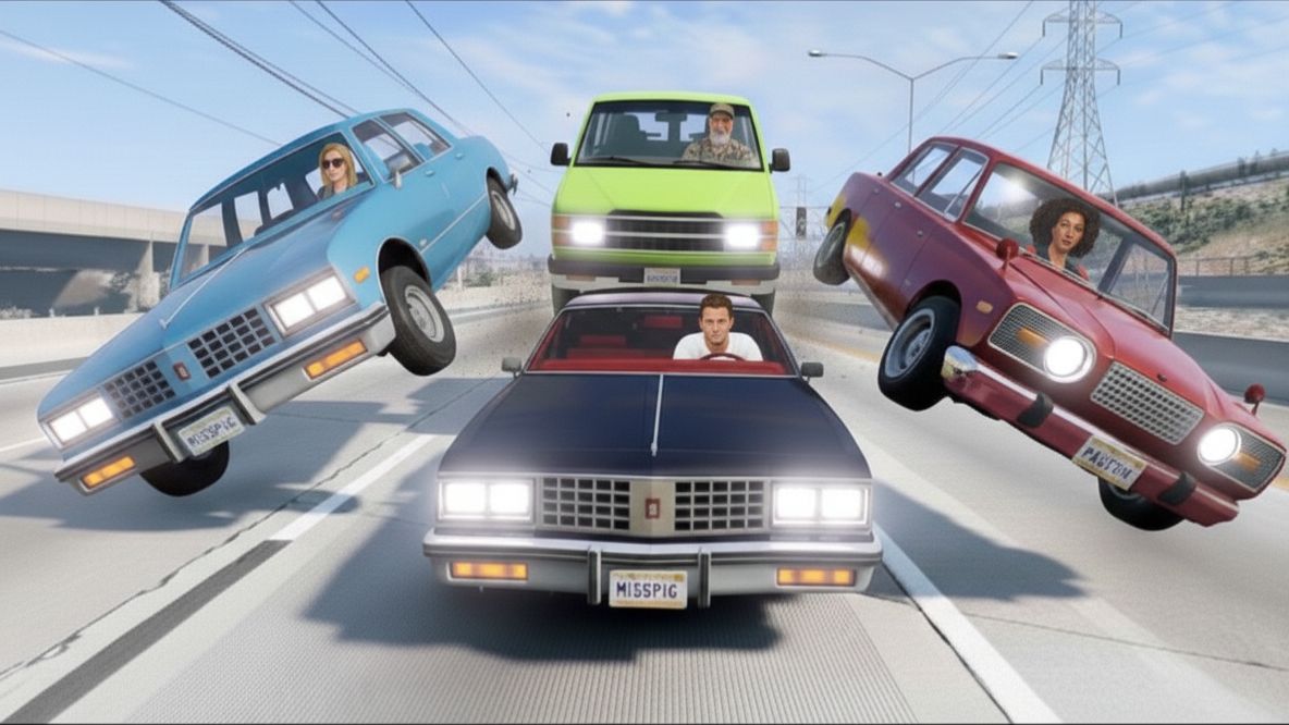 BeamNG Drive - Аварии с силовым полем смотреть онлайн