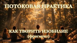 Как творить Изобилие! Фрагмент записи Потоковой практики 22.02
