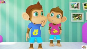 Пять маленьких обезьянок прыгали на кровати! 🐒