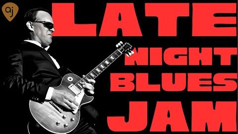 Late Night Slow Blues Rock Jam Track ｜ Guitar Backing Track (D Minor)