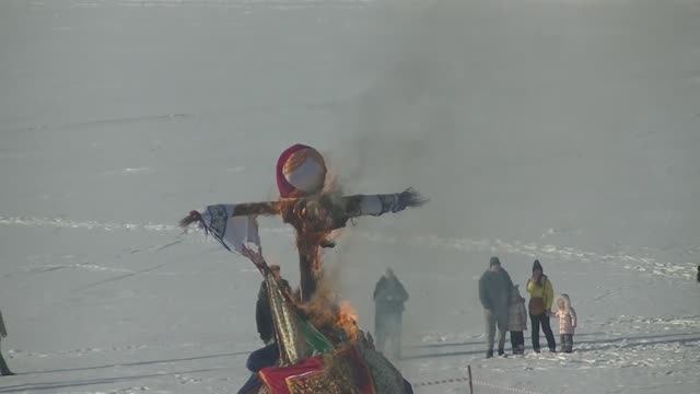Публичное сожжение самарской Масеницы.