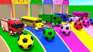 Детская акула песня - Колеса на автобусе - Мультфильм Тачки Футбол - Детские песни