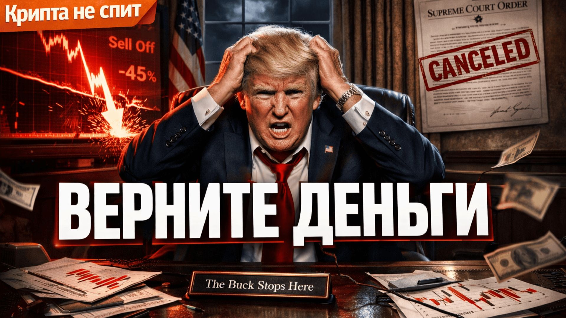 ТРАМП ПОТЕРЯЛ КОНТРОЛЬ! Как повлияет отмена пошлин на крипторынок? | Крипта не спит 16-22.02.26 смотреть онлайн