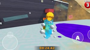 Прохожу паркур в снежной долине. Super bear adventure.