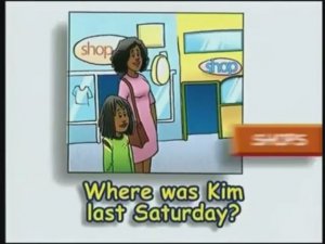 Spotlight 4 - Module 5, Unit 9b - Ex.2 p.76 - Where was Kim last night?