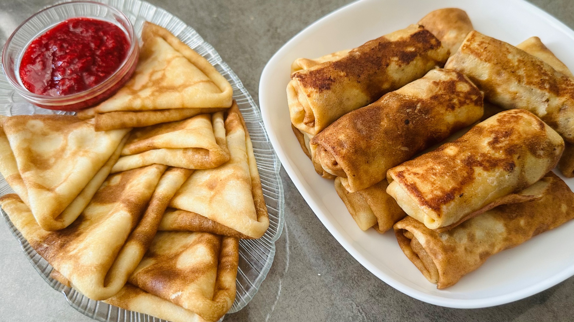 Тонкие блинчики на молоке / Рецепт блинчиков на молоке + рецепт начинки для фаршированных блинчиков