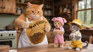 Мама-кошка использует дикий мед, чтобы приготовить вкусные блюда для маленьких котят | Сборник