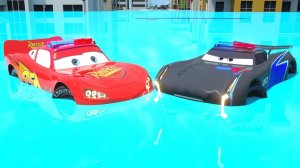 Молния Маккуин против Полицейских машин - Автомобиль шерифа Джексона Шторма Ламборгини