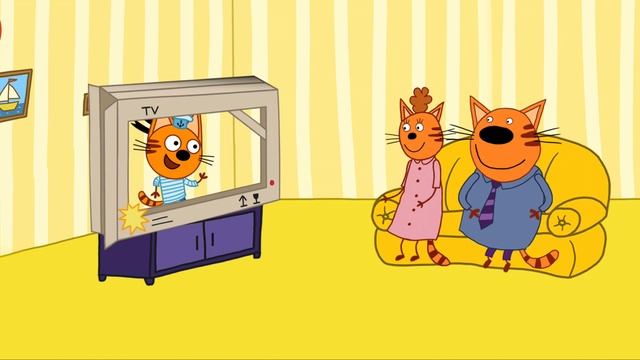 Три Кота Домашнее Телевидение | Игра Для Детей | Три Кота Мультфильм