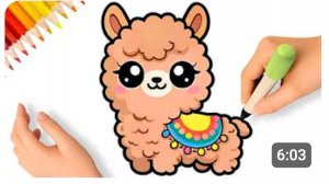 КАК НАРИСОВАТЬ ПРОСТУЮ КАВАЙНУЮ ЛАМУ 🦙💗