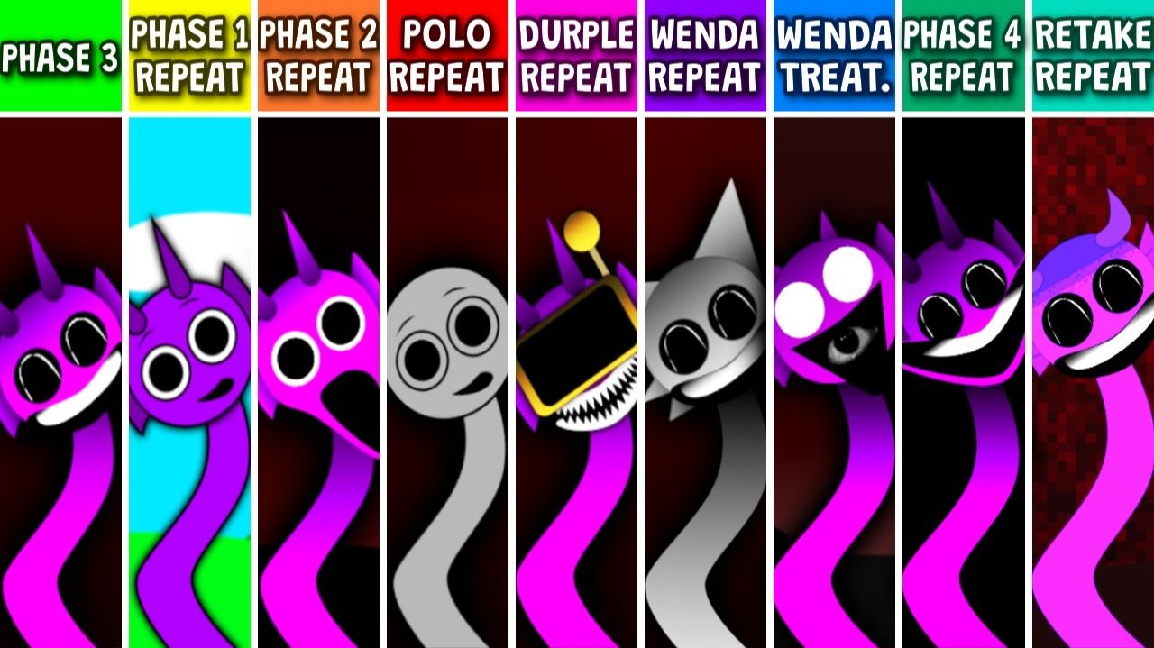 INCREDIBOX SPRUNKI: ФАЗА 1-2, POLO, DURPLE, WENDA, ЛЕЧЕНИЕ, ФАЗА 4 И RETAKE 🔁 ПОВТОРЯЮТ! ♾️🌀 смотреть онлайн