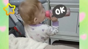 маленькая Ева первые шаги к достижениям.. 😘🤩😂