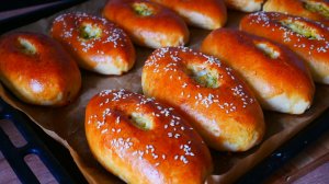 Булочки с яйцом, моцареллой и зеленым луком Домашняя выпечка