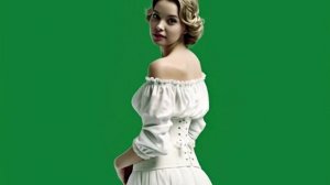 Дама ромашки хромакей