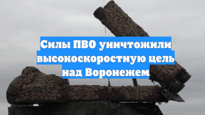 Силы ПВО уничтожили высокоскоростную цель над Воронежем