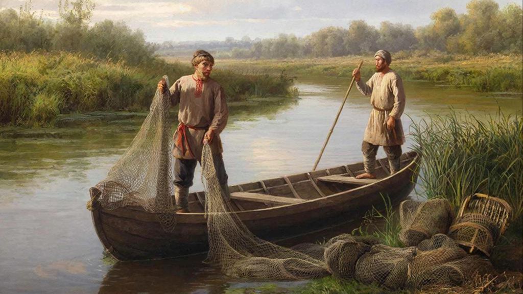 Это моя сеть, утром поставил, начальник приказал. Вечером будет для вас банька, ухи нашей попробуете