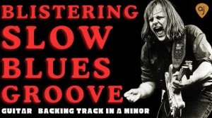 Blistering ALL LIVE Heavy Slow Blues Jam ｜ Guitar Backing Track (A Minor)