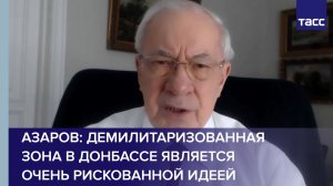 Азаров назвал демилитаризованную зону в Донбассе очень рискованной идеей