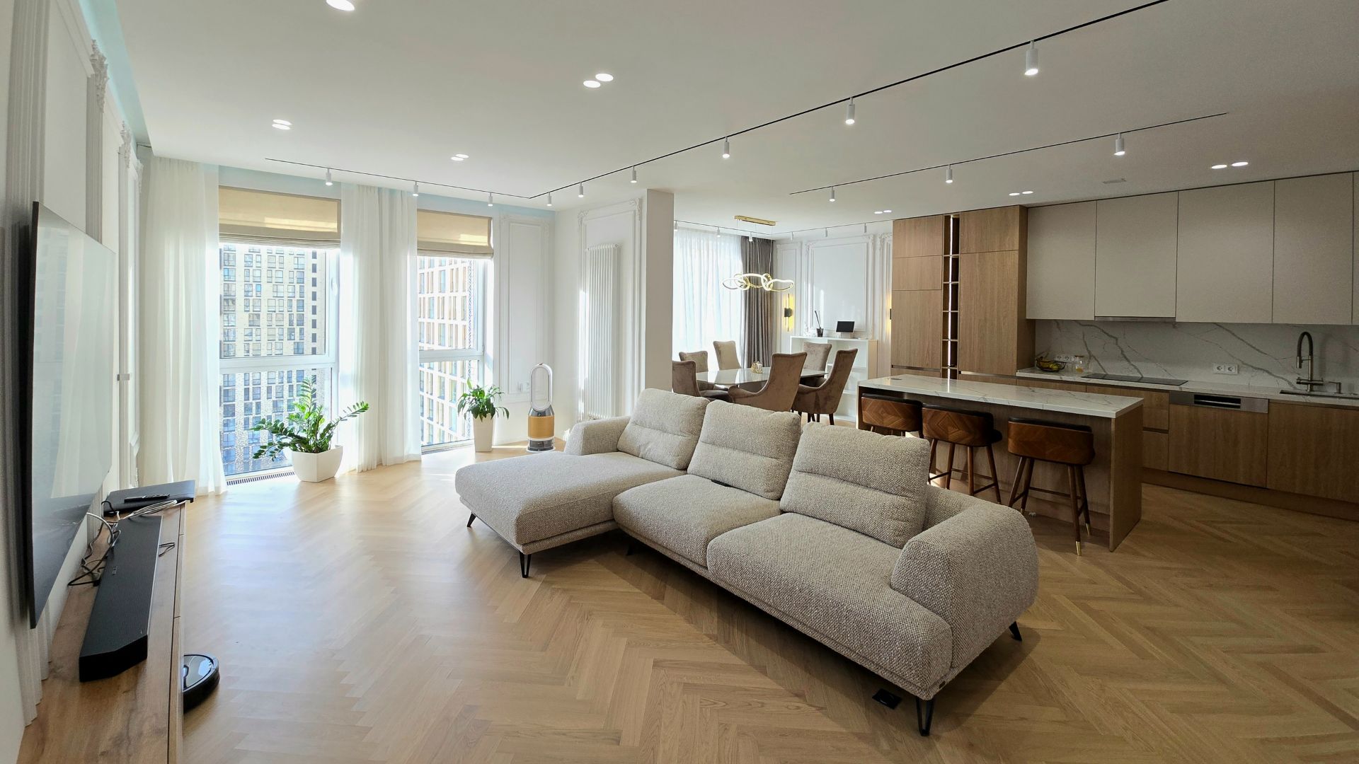 Просторная трёхкомнатная квартира с кухней-гостиной в ЖК бизнес-класса Хорошевский