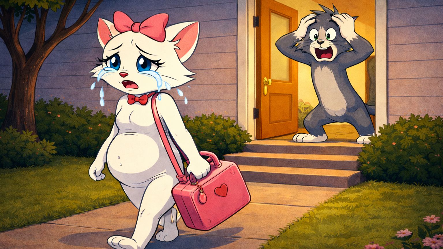 Беременная жена Тома ушла из дома?! Что Том натворил? Том и Джерри Мультфильм (Пародия)