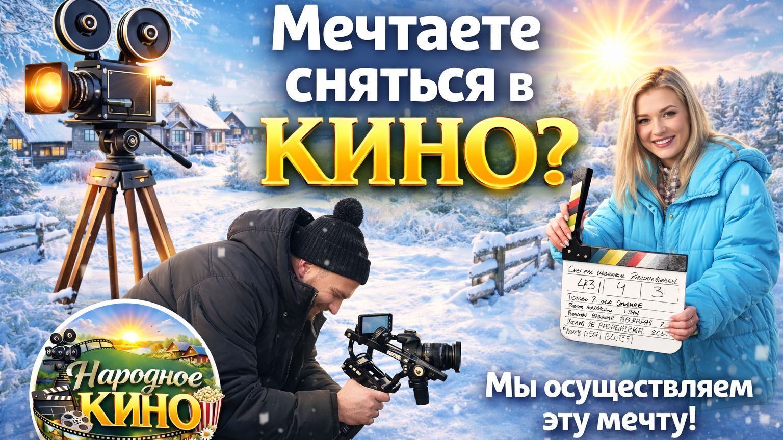 Мечтаете сняться в кино? Мы осуществляем эту мечту! "НАРОДНОЕ КИНО" смотреть онлайн