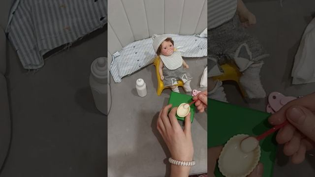 Половина дня с силиконовым мини реборном/первое видео на канале🥰