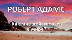 Действуй — но не будь тем, кто действует. Роберт Адамс