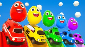 Изучаем цвета и цифры с помощью машинок и разноцветных фермерских яиц — детские стишки и песенки